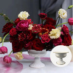vase blanc or floral texture classique deco table anniversaire mariage