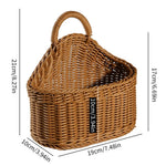 paniers suspendus osier marron clair tressés élégants traditionnels crochets rangement fruits légumes