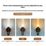lampe murale led blanc bois moderne interrupteur tactile