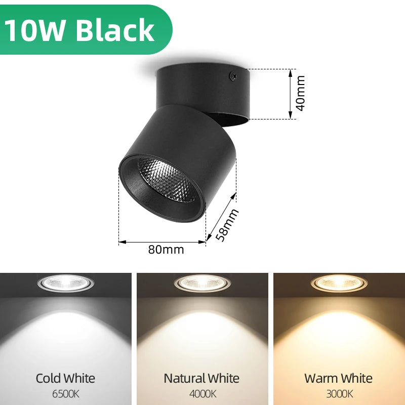 spot led pliable blanc moderne salon chambre salle bain maison intérieur