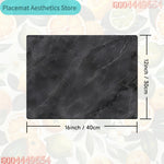 tapis protection antipoussière marbre noir durable cuisine rectangle polyester moderne