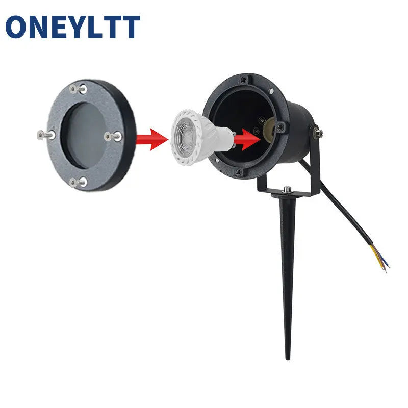 lampe sol led noir moderne ip65 tringle câble flux lumineux remplacable aluminium vacancesextérieur