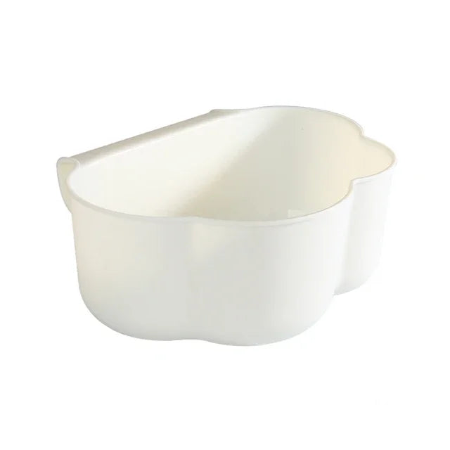 bac légumes moderne plastique respectueux l'environnement bleu orange beige opaque adhésif 23x18x9cm