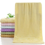 serviettes bain bambou motif feuilles violet jaune rose vert bleu marron opaques classiques 70x140cm