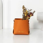 sac main simili cuir orange vert jaune moderne pliable poignées plantes sèches capacité charge