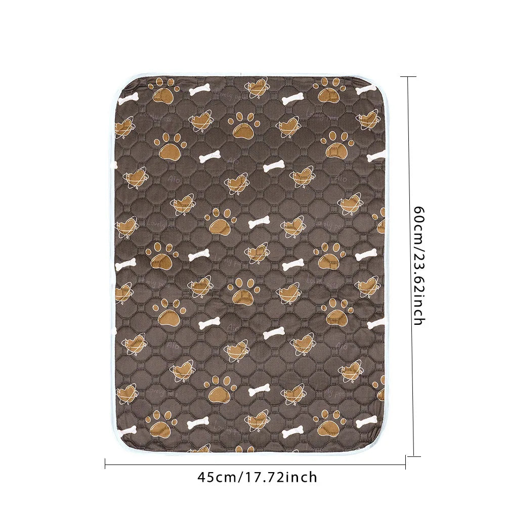tapis absorbant imperméable chien chat motif pattes coeur lavable antidérapant intérieur moderne bleu