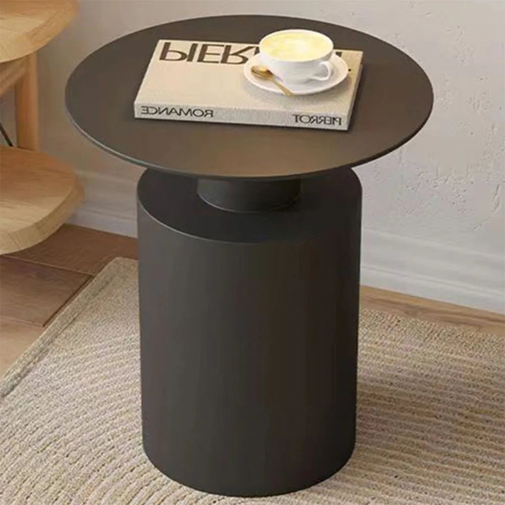 table basse ronde minimaliste moderne blanche noire salon décoration intérieure