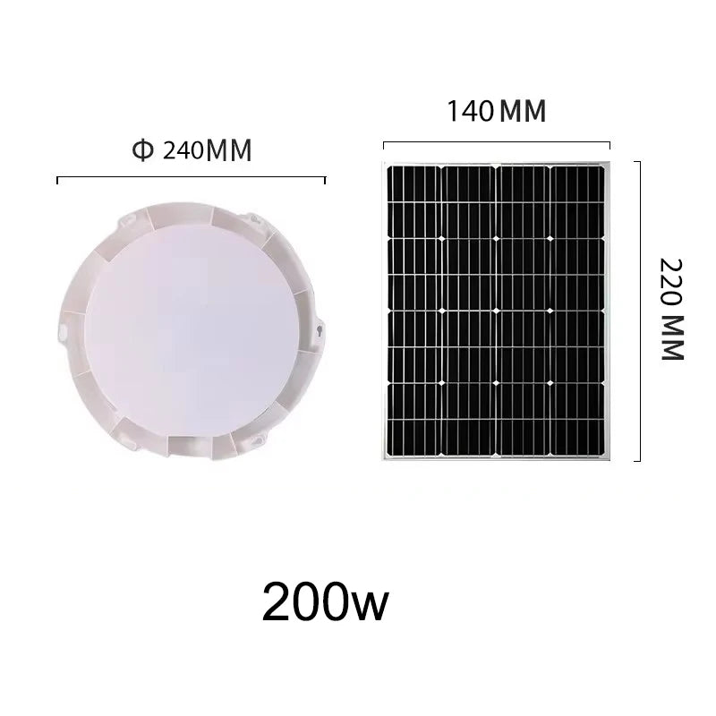 lampe solaire plafonnier moderne blanc grille ip67 100w 200w 300w 400w 500w 60w