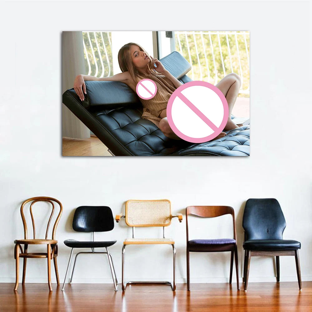 impressions toile décoratives moderne contemporain motifs floraux textures tissus chaises horloge livres