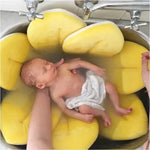 coussin bain fleur doux bébé jaune vert rose marron antislip sécurité baignoire 36 mois