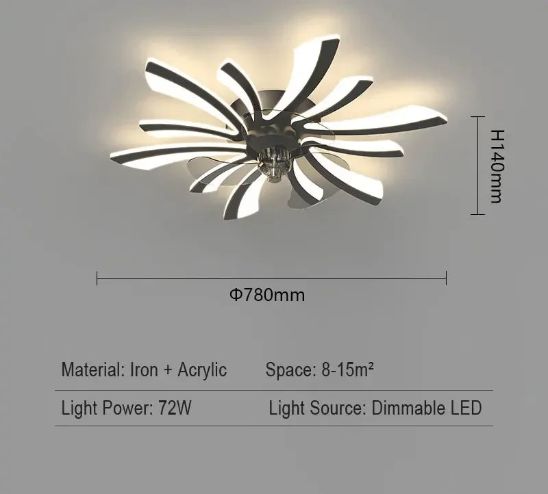 plafonnier moderne or noir feuilles stylisées led télécommande flux lumineux 2000 82000 tension 110