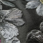tissu polyester jacinthe fleurs stylisées résistance intempéries largeur 155cm couleurs bleu noir opacité