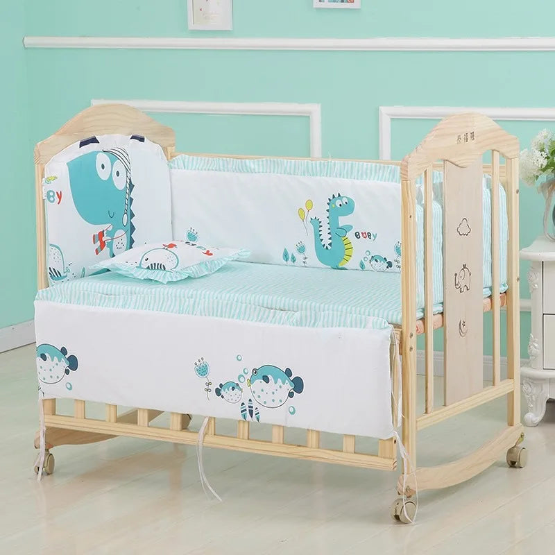 ensemble literie bébé animaux compagnie motifs doux coton polychrome protections matelas draps