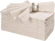 serviettes lin naturel blanc 45x45 50x50 cm rustique élégantes table événementielle