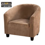 housse fauteuil velours bleu marine blanc moderne anti dérapante machine opaque
