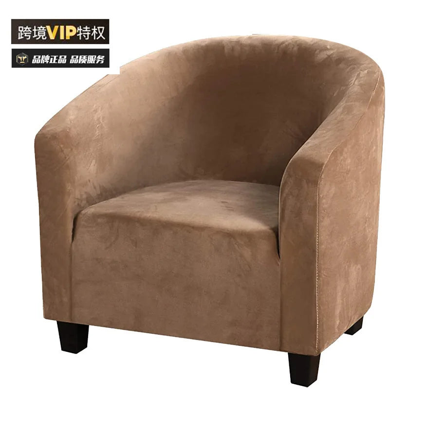 housse fauteuil velours bleu marine blanc moderne anti dérapante machine opaque