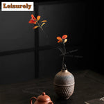 Cache-pot doré rayé céramique rétro rouge