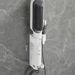 support mural fer friser lisseur rangement salon coiffure or noir blanc moderne épuré
