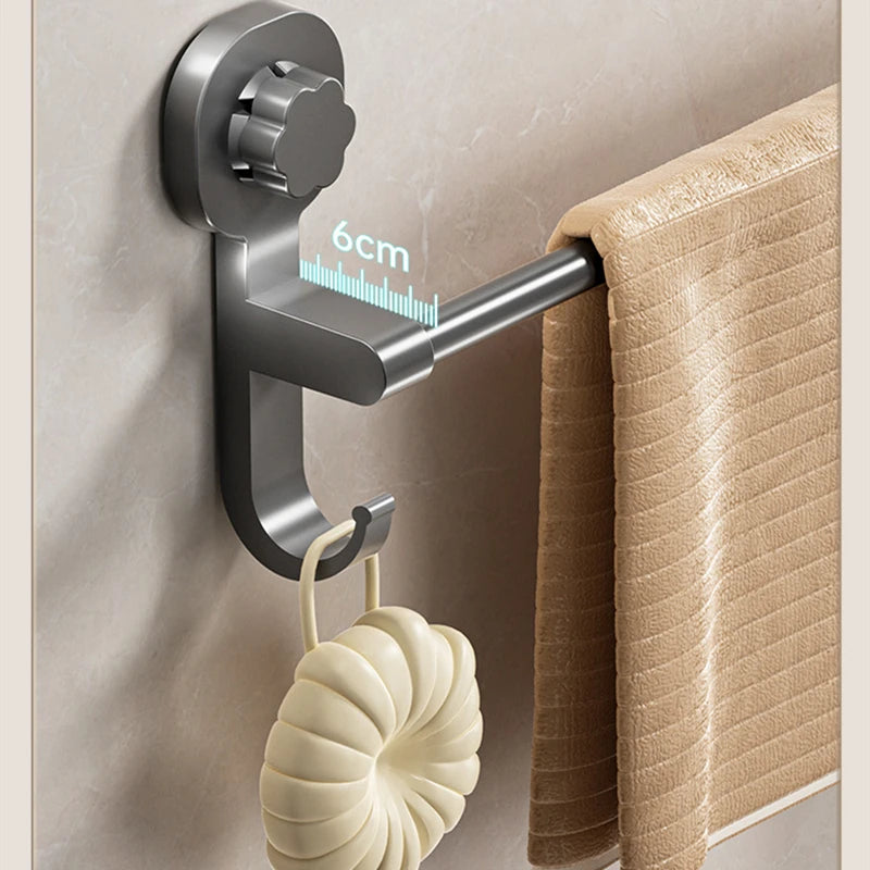 porte serviettes mural noir suction moderne salle bain hang towels adhésif