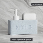 distributeur savon liquide gant cuisine marbré granité moderne noir blanc