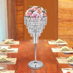 support floral transparent moderne or argent bouquet inclusion centro mesa