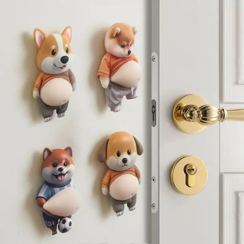 aimants réfrigérateur dessin animé chien chat orange gris rose mignon cartoon