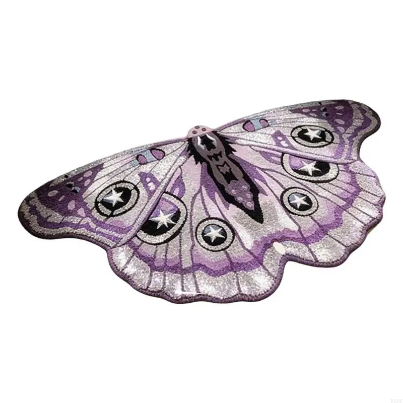 tapis papillon multicolore moderne polyester antidérapant salon chambre coucher doux