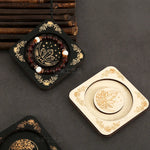 présentoir bois décoratif bohème étoiles lune bracelets marron doré spiritualité