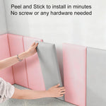panneaux muraux autocollants 3d quadrillés modernes blanc gris rose noir