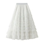 jupe tulle plissée vert rose beige gris bleu violet classique féminine soirée clips cascade