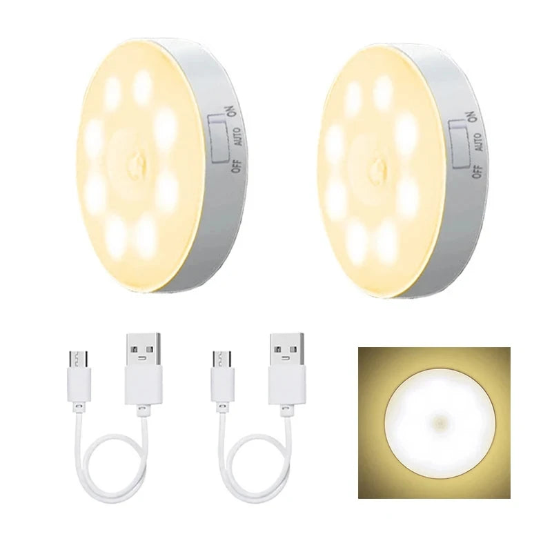 veilleuse led rechargeable sans fil lampe sol blanche moderne détecteur mouvement usb portable
