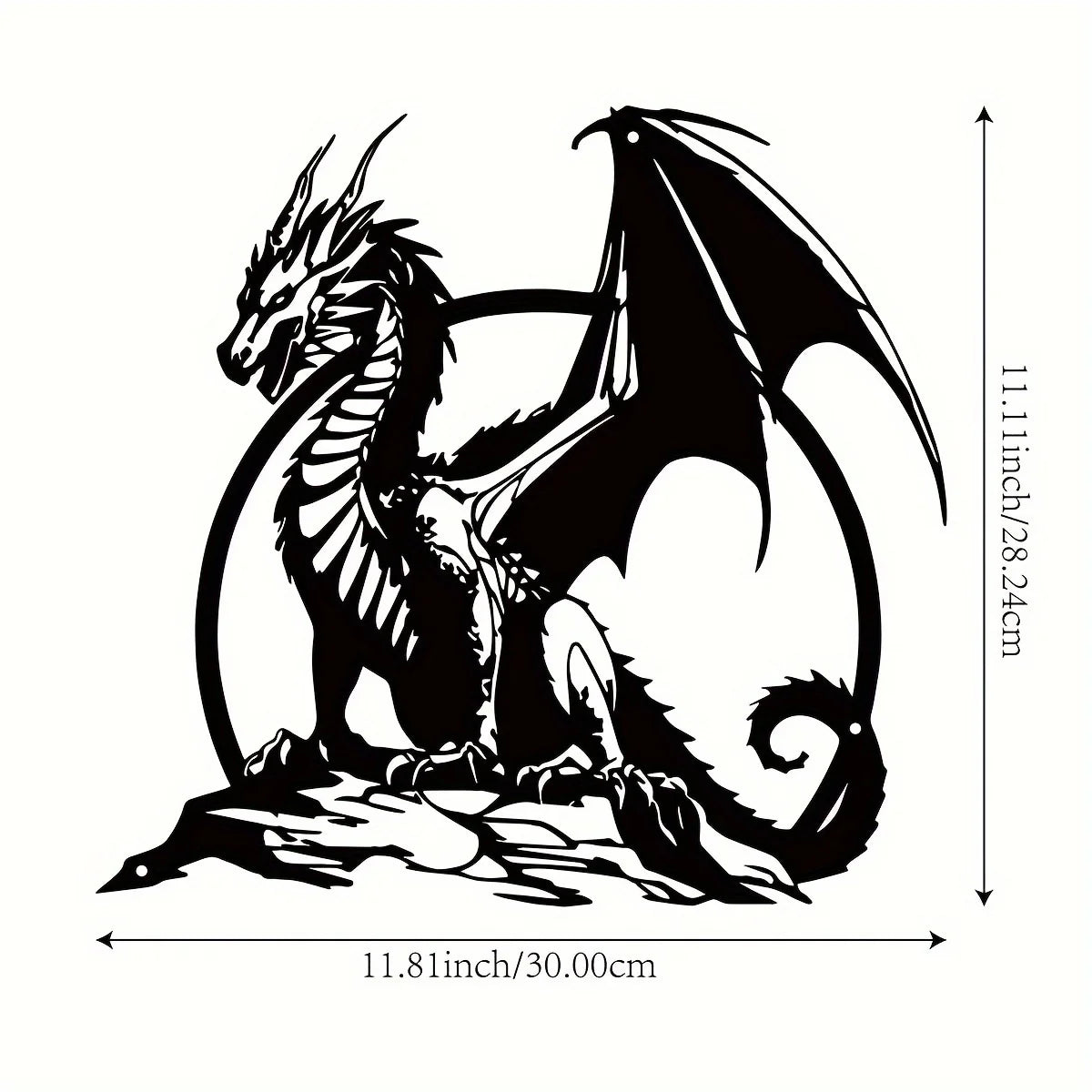 sculpture murale dragon noir art contemporain décoration intérieure extérieure moderne finement détaillée fixations incluses