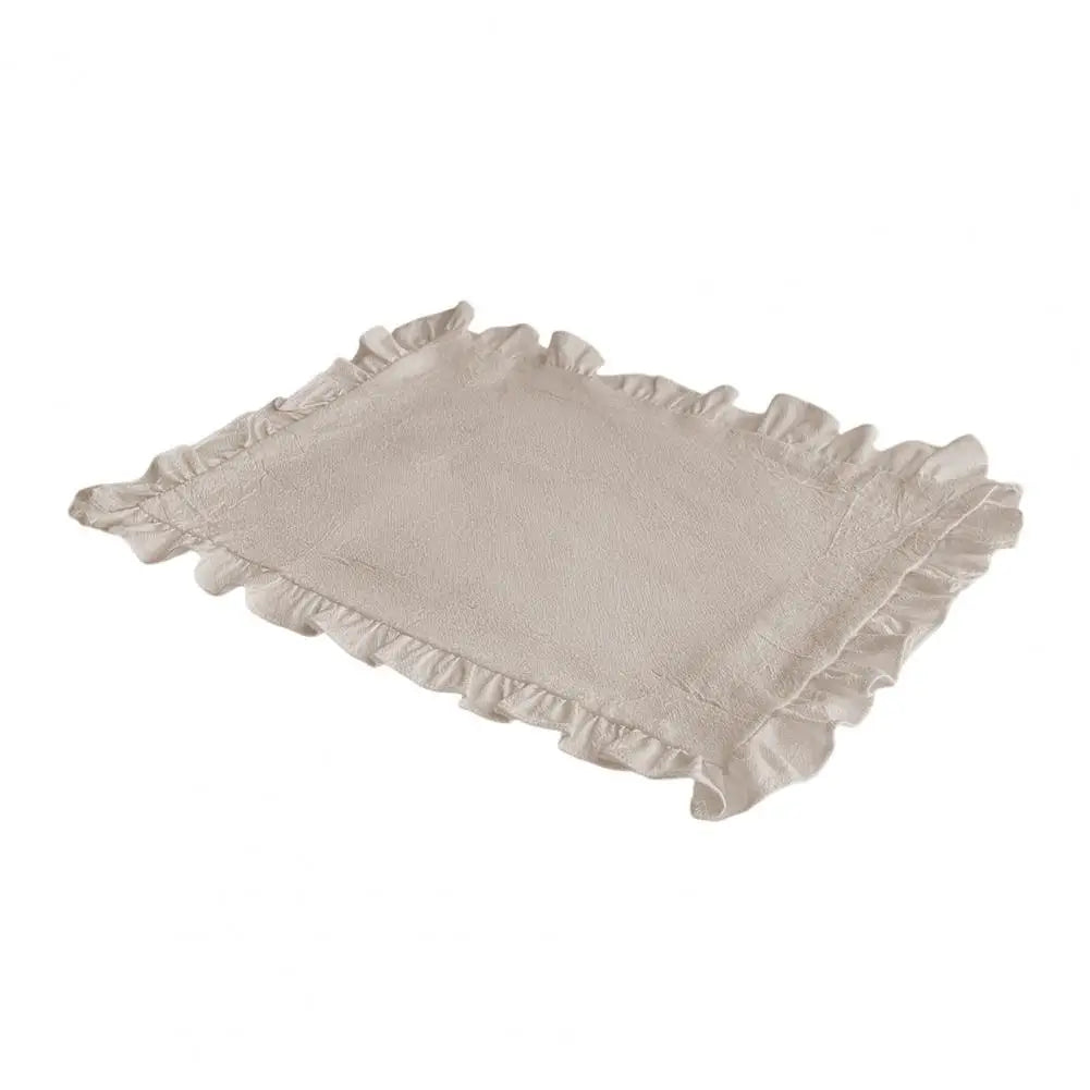 nappes ruchères polyester coton blanc rose rouge jaune bleu rustique bohème champêtre set table