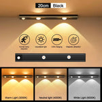 éclairage led blanc moderne rechargeable clips capteur mouvement stepless dimming 20cm 30cm 40cm 50cm