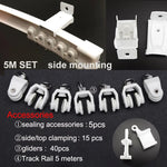 rideau glissière blanc moderne clips top clamping glissière flexible plastique 1m 2m 3m
