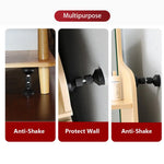 supports meubles anti secouements ventouses vis noir bois clair hauteur réglable moderne minimaliste fixations