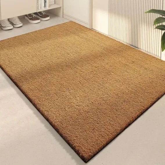 tapis fibreux marron antidérapant extérieur entrée moderne résistant corrosion bactéries décoloration