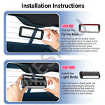 lampe coffre voiture led solaire rechargeable adhésif noir moderne sans fil détecteur mouvement