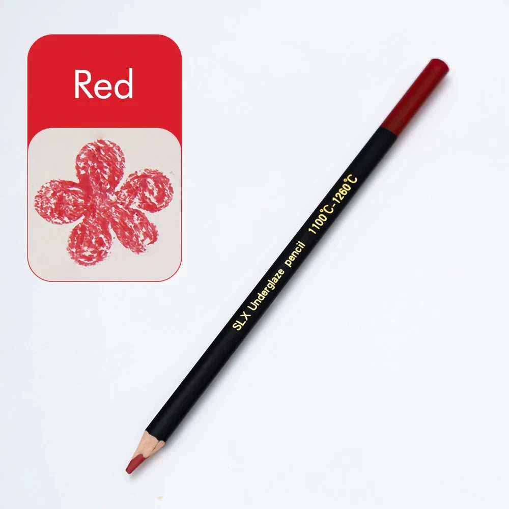 crayons sous glaçe 12 couleurs noires blanches bleues vertes orangées rouges marrons grises roses