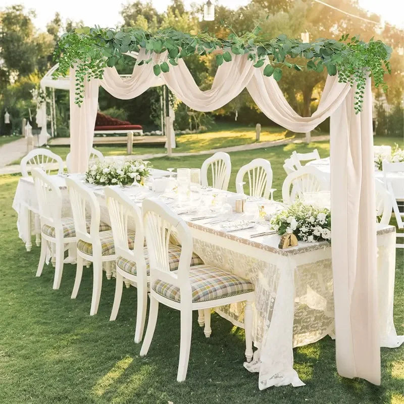 arche decorative mariage soie fleurs blanc rose classique romantique clips anniversaire baptême