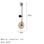 applique murale led moderne minimaliste noir beige texture marbrée éclairage quotidien fixé mur discoiles