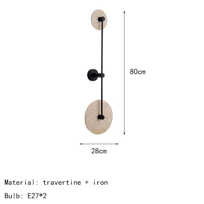 applique murale led moderne minimaliste noir beige texture marbrée éclairage quotidien fixé mur discoiles