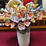 décoration intérieure bouquets artificiels fleurs céramique couleurs variées moderne saint valentin anniversaire mariage