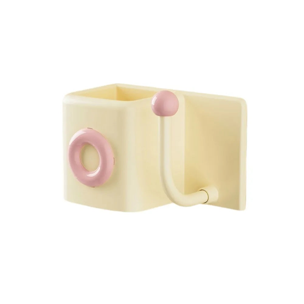 organisateur mural adhésif moderne porte accessoires coiffeuse rangement pratique rond simple