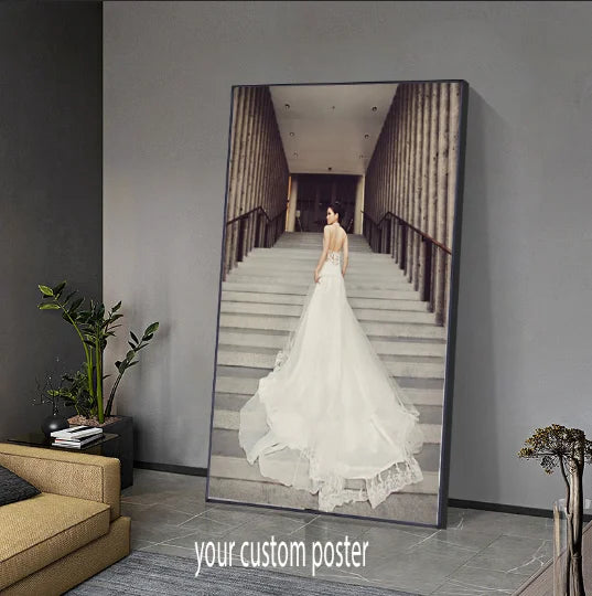 affiche personnalisée impression toile photo mariage bébé famille décor maison salon moderne grande