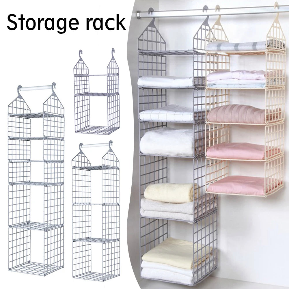 étagère suspendue moderne rose pâle étages hooks rangement serviettes pulls