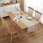 table table beige rayures diagonales noël halloween rustique texturé serviettes inclusées pâques action