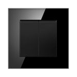 interrupteur mural bouton pression noir blanc gris moderne minimaliste fixations certifications rohs