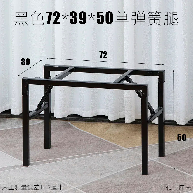 support table pliable métal noir robuste structure moderne pieds fer