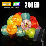 guirlande lumineuse solaire extérieure multicolore effet feuille sapin modes automatiques noël mariage festivités jardin